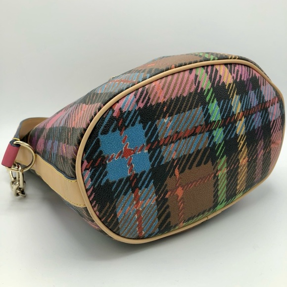 Dooney & Bourke whimsical plaid shoulder handbag - Picture 5 of 8